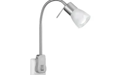 Läslampor<Trio Lighting Levisto Spotlight för vägguttag E14 borstad stål