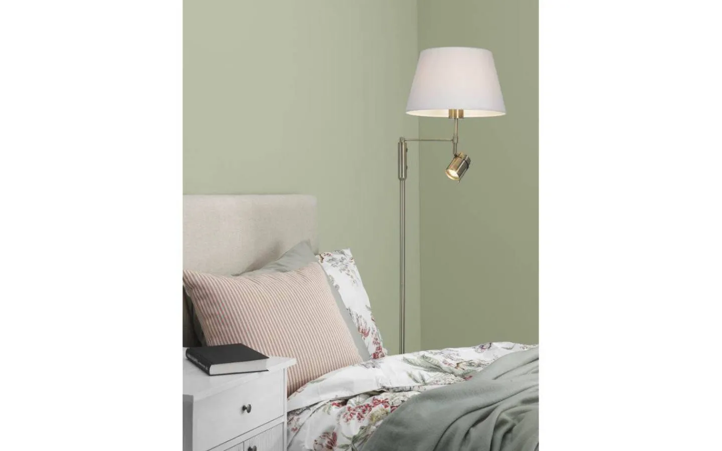 Vardagsrum|Golvlampor<Cottex Libra 2L Golvlampa 155cm Antik/Vit