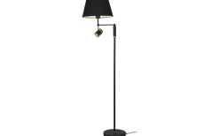 Cottex Libra 2L Golvlampa 155cm Svart/Mässing* Vardagsrum|Golvlampor