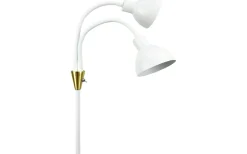 Lilje Golvlampa 135cm Dubbel Vit/Mässing