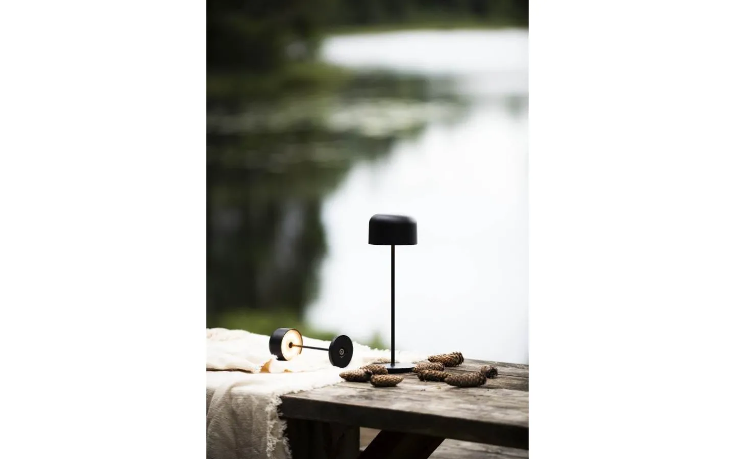 Konstsmide Lille Uppladdningsbar Bordslampa LED 20cm Svart IP54* Uppladdningsbara Lampor Utomhus|Uppladdningsbara Lampor Utomhus