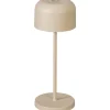 Konstsmide Lille Uppladdningsbar Bordslampa LED 20cm Sand IP54* Uppladdningsbara Lampor Utomhus|Uppladdningsbara Lampor Utomhus