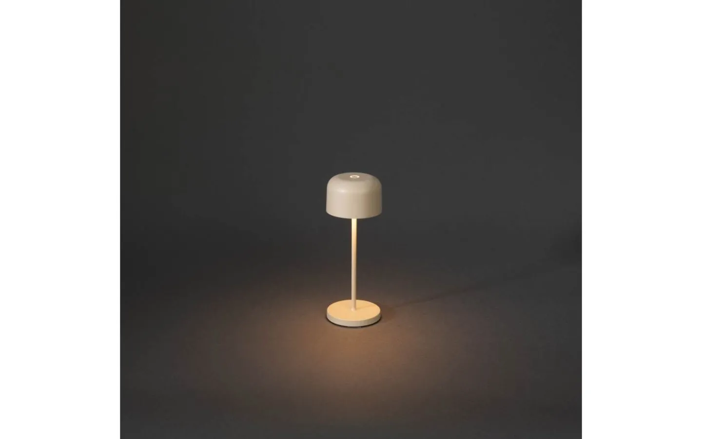 Konstsmide Lille Uppladdningsbar Bordslampa LED 20cm Sand IP54* Uppladdningsbara Lampor Utomhus|Uppladdningsbara Lampor Utomhus