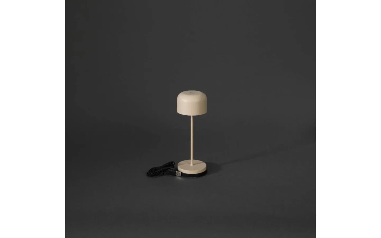 Konstsmide Lille Uppladdningsbar Bordslampa LED 20cm Sand IP54* Uppladdningsbara Lampor Utomhus|Uppladdningsbara Lampor Utomhus
