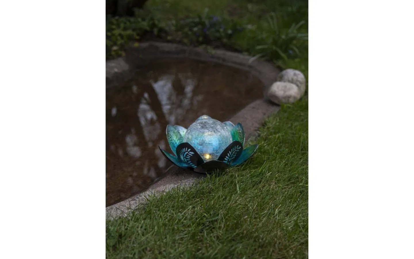 Visa Alla Solcellslampor<Star Trading Lilly Solcellslampa 12cm Silver/Blå