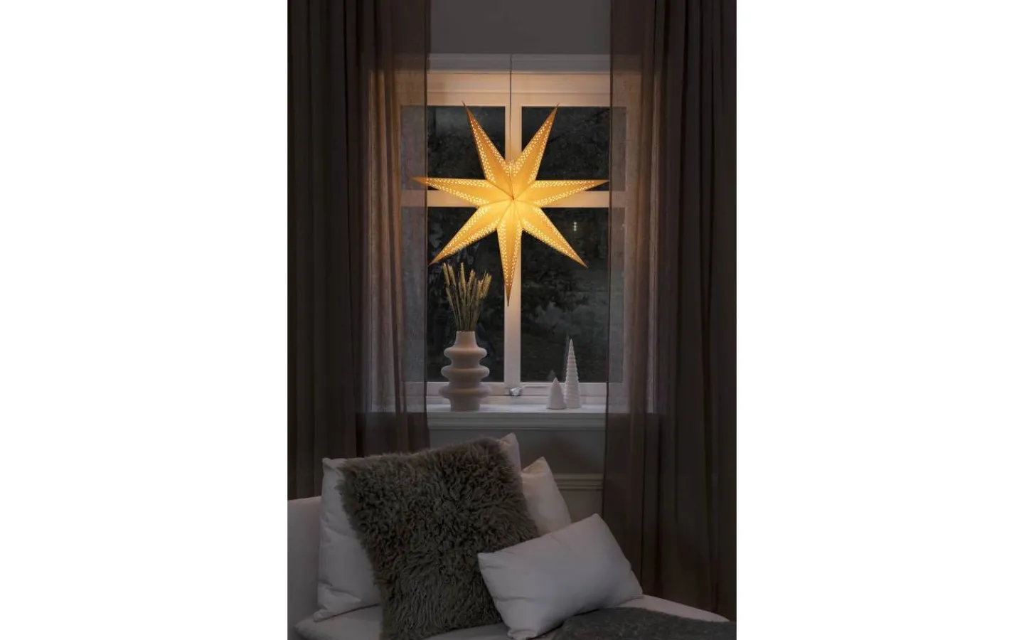 Visa Alla Julstjärnor|Julstjärnor Med Sladd<Konstsmide Lina Julstjärna 78cm Brun