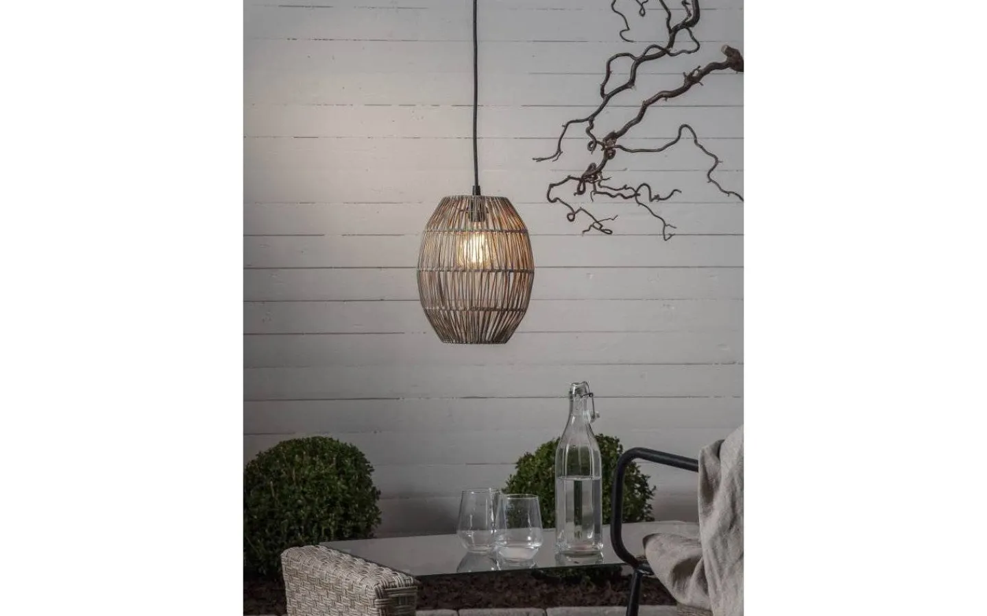 Star Trading Linde Lampskärm 30cm Beige, Utomhus* Taklampor Utomhus