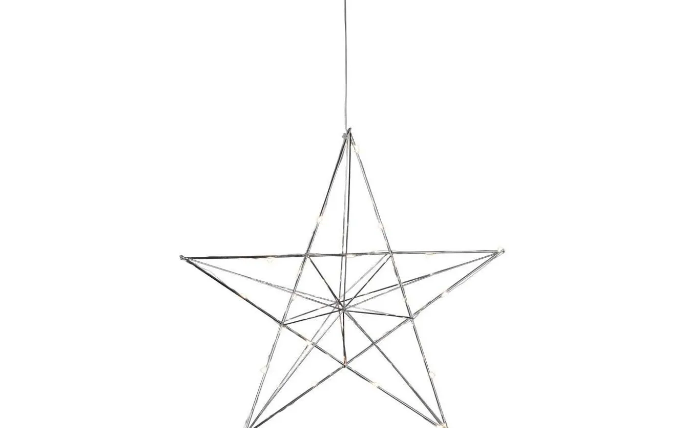 Line Metallstjärna LED 38cm Krom