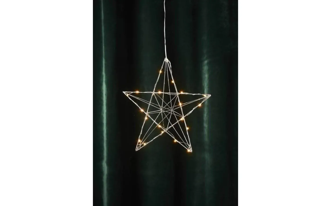 Line Metallstjärna LED 38cm Krom