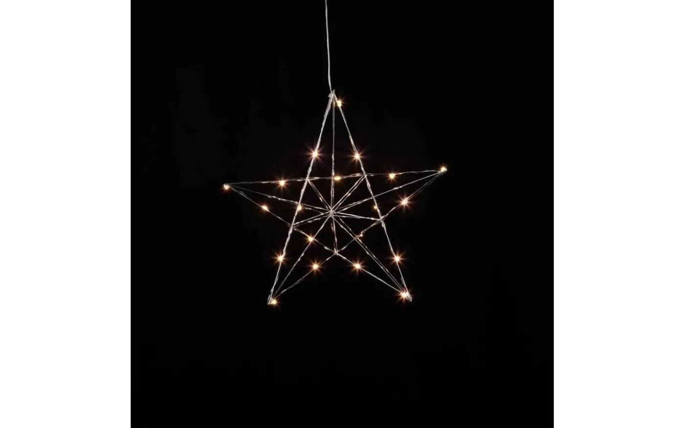 Line Metallstjärna LED 38cm Krom