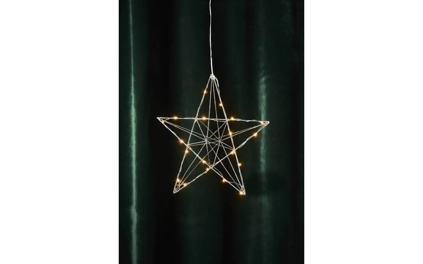 Line Metallstjärna LED 38cm Krom