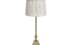 Linné Bordslampa 51cm Mässing/Offwhite Plissé