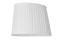 Cottex Linne Plisserad Lampskärm Oval 32cm Vit* Plisserade Lampskärmar|Ovala Lampskärmar