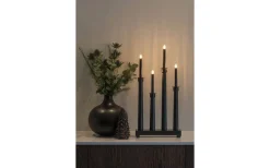 Konstsmide Linnea Adventsljusstake 4L 59cm Svart* Visa Alla Adventsljusstakar|Adventsljusstakar 31-60 Cm