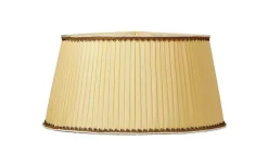 Plisserade Lampskärmar<ArmaturHantverk Linnea Lampskärm med 10mm Rörfäste Ø50cm Gul