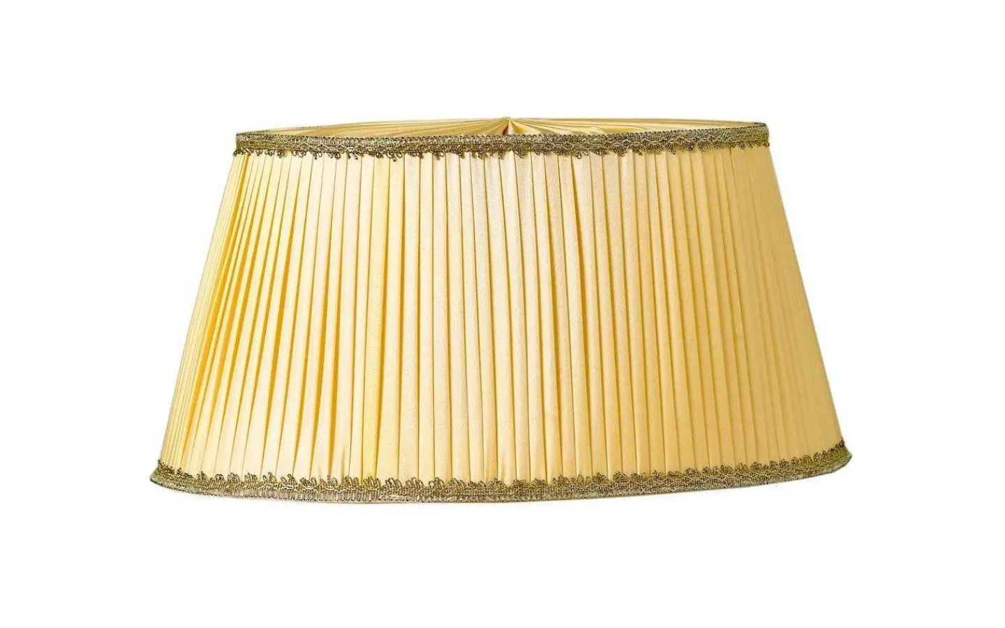 ArmaturHantverk Linnea Oval Lampskärm med 10mm Rörfäste 50cm Gul* Plisserade Lampskärmar|Ovala Lampskärmar