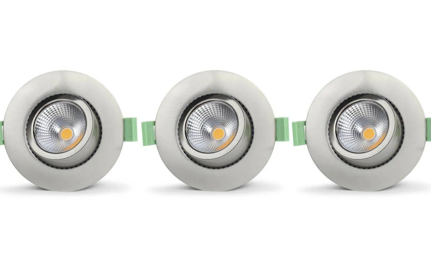 Infällda Spotlights Utomhus|230V Led Spotlights<Llitt Lisa 230V Spotlight 3000K 5,5W 3-pack Borstad Stål IP65