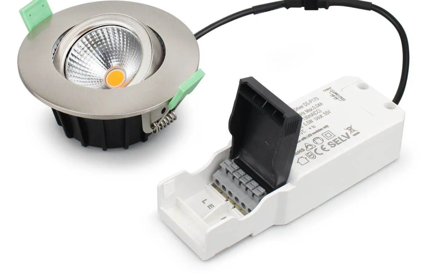 Infällda Spotlights Utomhus|230V Led Spotlights<Llitt Lisa 230V Spotlight 3000K 5,5W 3-pack Borstad Stål IP65