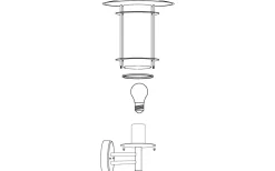 Vägglyktor<Eglo Lisio Fasadlykta Rostfritt Stål IP44