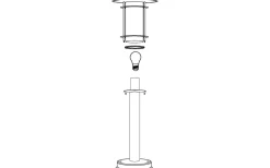 Lisio Pollare 100cm Rostfritt Stål IP44