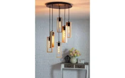 Stora Taklampor Ø50-69 Cm<Eglo Littleton Taklampa 50cm 6L Svart/Brun