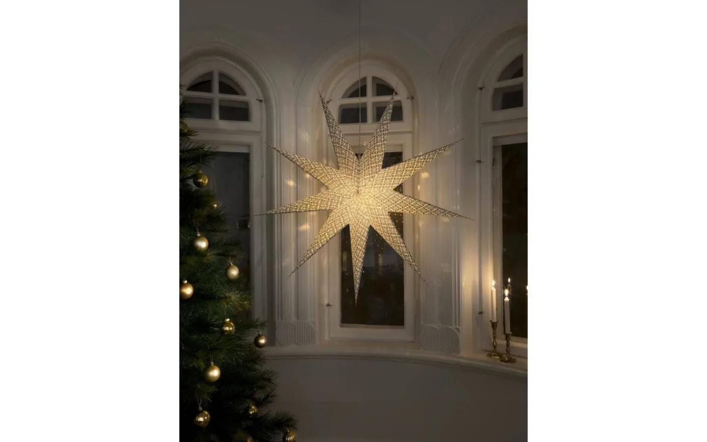 Konstsmide Liv Julstjärna 115cm Vit/Blå* Visa Alla Julstjärnor|Julstjärnor Med Sladd