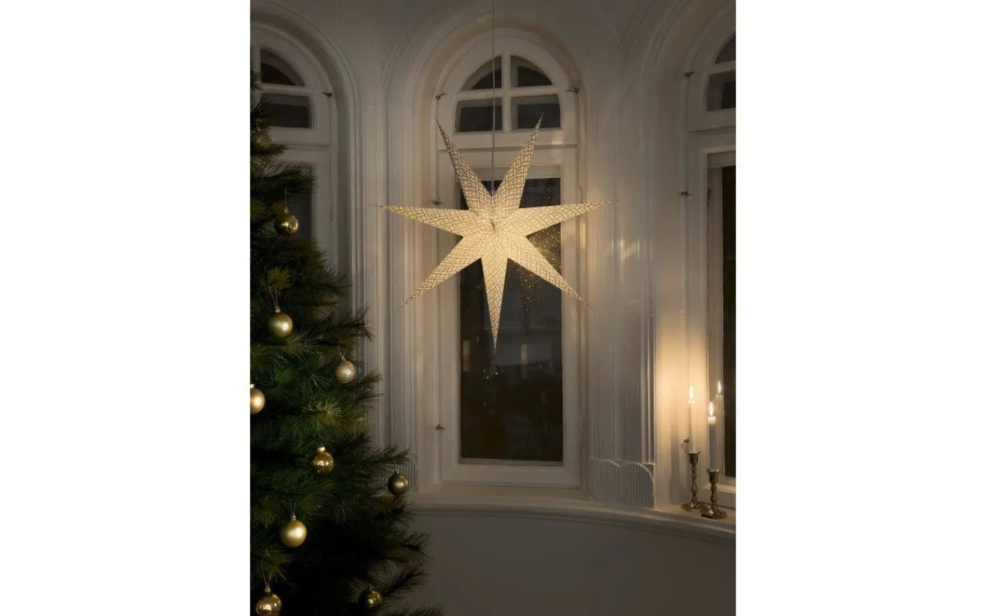 Konstsmide Liv Julstjärna 78cm Vit/Blå* Visa Alla Julstjärnor|Julstjärnor Med Sladd