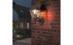 Livenza Vägglampa E27 mattsvart lykta uppåt IP44