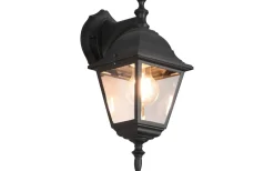 Vägglyktor<Trio Lighting Livenza Vägglampa E27 mattsvart lykta nedåtriktad IP44