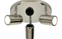 Badrumslampor Tak<Aneta Livorno Takspotlight 25cm Rund Krom IP44