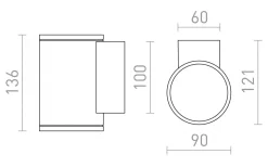 Rendl Lizzi I Vägglampa Antracit IP54* Upp Eller Nedljus Lampor