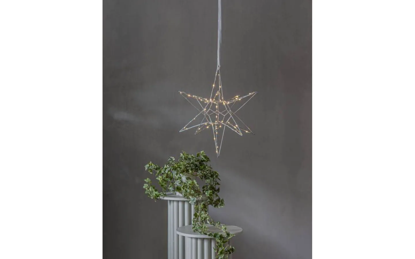 Star Trading Lizzy Julstjärna 3D 47cm Silver* Visa Alla Julstjärnor|Julstjärnor Med Sladd