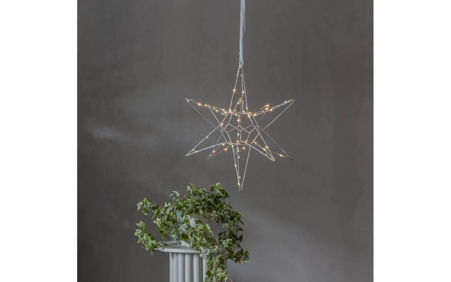 Star Trading Lizzy Julstjärna 3D 47cm Silver* Visa Alla Julstjärnor|Julstjärnor Med Sladd