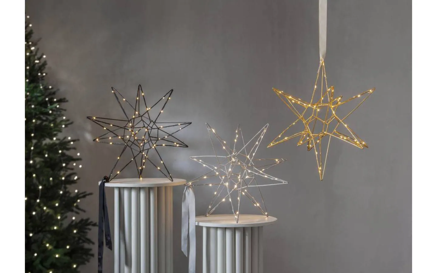 Star Trading Lizzy Julstjärna 3D 47cm Silver* Visa Alla Julstjärnor|Julstjärnor Med Sladd