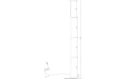 Golvfötter|Golvläslampor<Aneta Ljusdal Golvfot 140cm 1L Svart/Matt Mässing Ex. Lampskärm