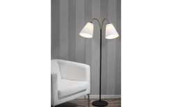 Ljusdal Golvfot 140cm 2L Svart/Matt Mässing Ex. Lampskärmar