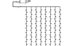 Crispy Ice White Ljusslingor (3000K)<Star Trading Ljusgardin Crispy Ice White 1,3x2m 120LED IP44