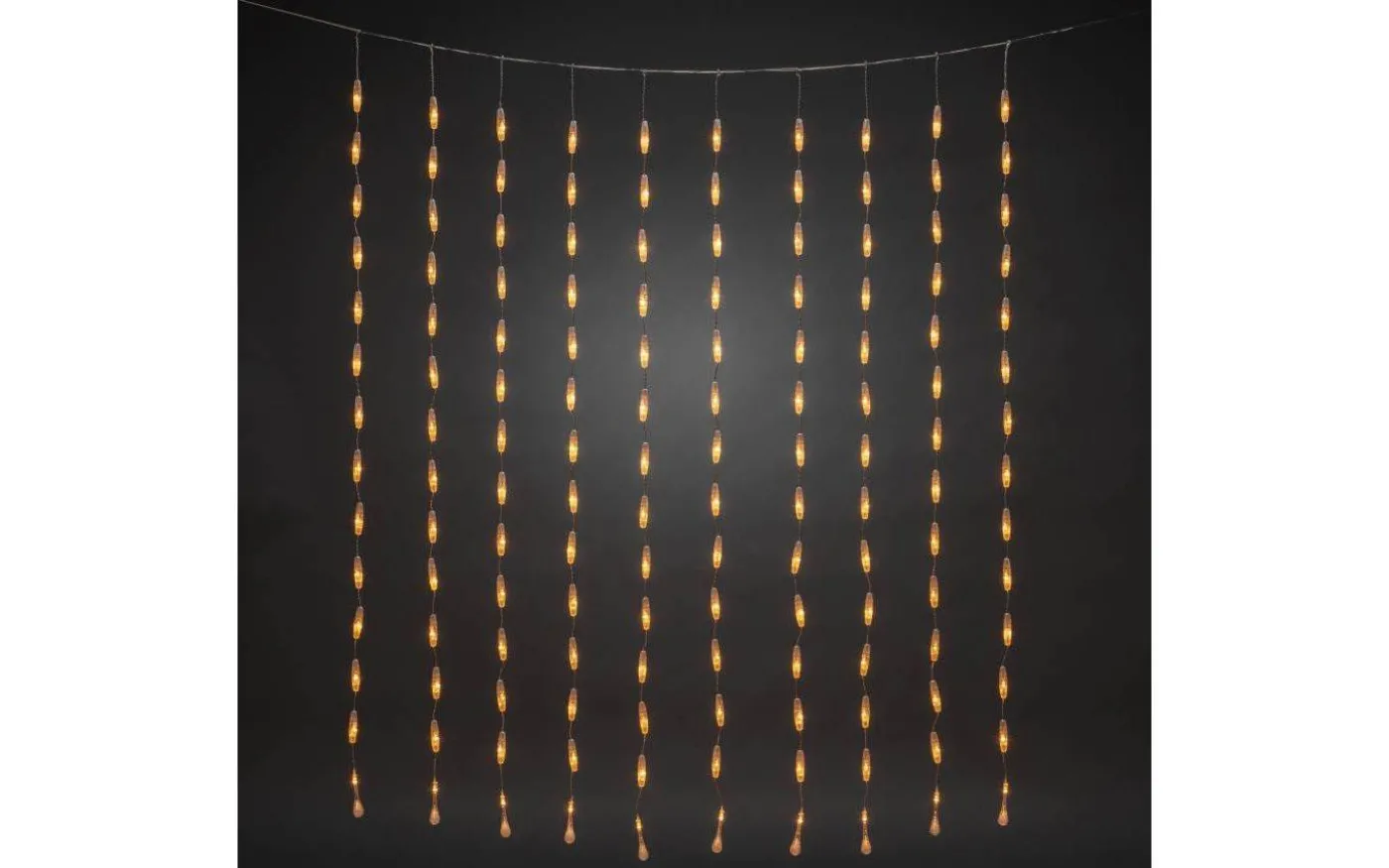 Ljusgardin Drops 140x120cm Amber IP44