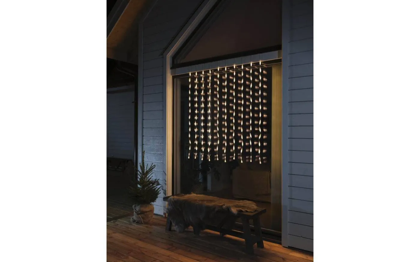 Ljusgardin Drops 140x120cm Amber IP44