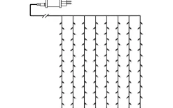 Ljusgardin Golden Warm White 1,3x1,3m 80LED IP44
