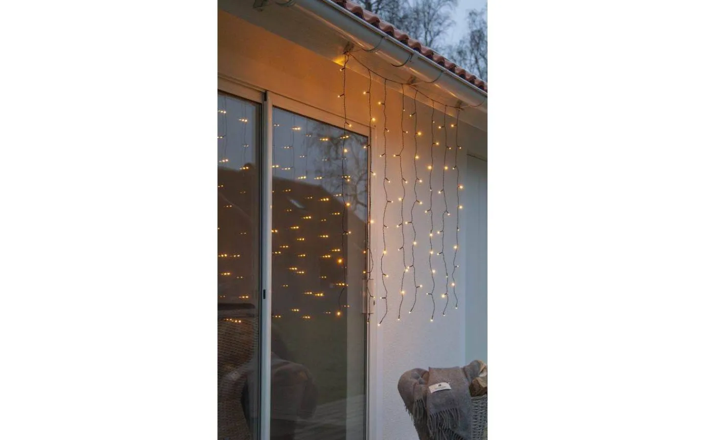 Star Trading Ljusgardin Golden Warm White 1,3x1,3m 80LED IP44* Ljusgardiner Och Istappsslingor|Ljusslingor Utomhus