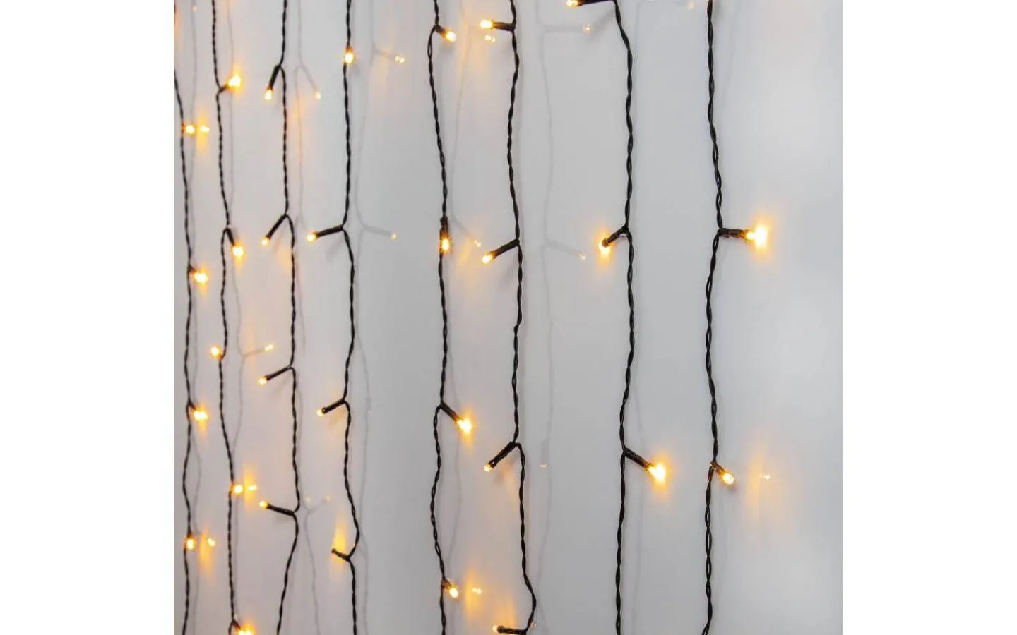 Star Trading Ljusgardin Golden Warm White 1,3x1,3m 80LED IP44* Ljusgardiner Och Istappsslingor|Ljusslingor Utomhus