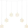 Ljusgardin Med Snöflingor 90cm Varmvit IP44