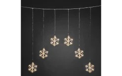 Ljusgardin Med Snöflingor 90cm Varmvit IP44