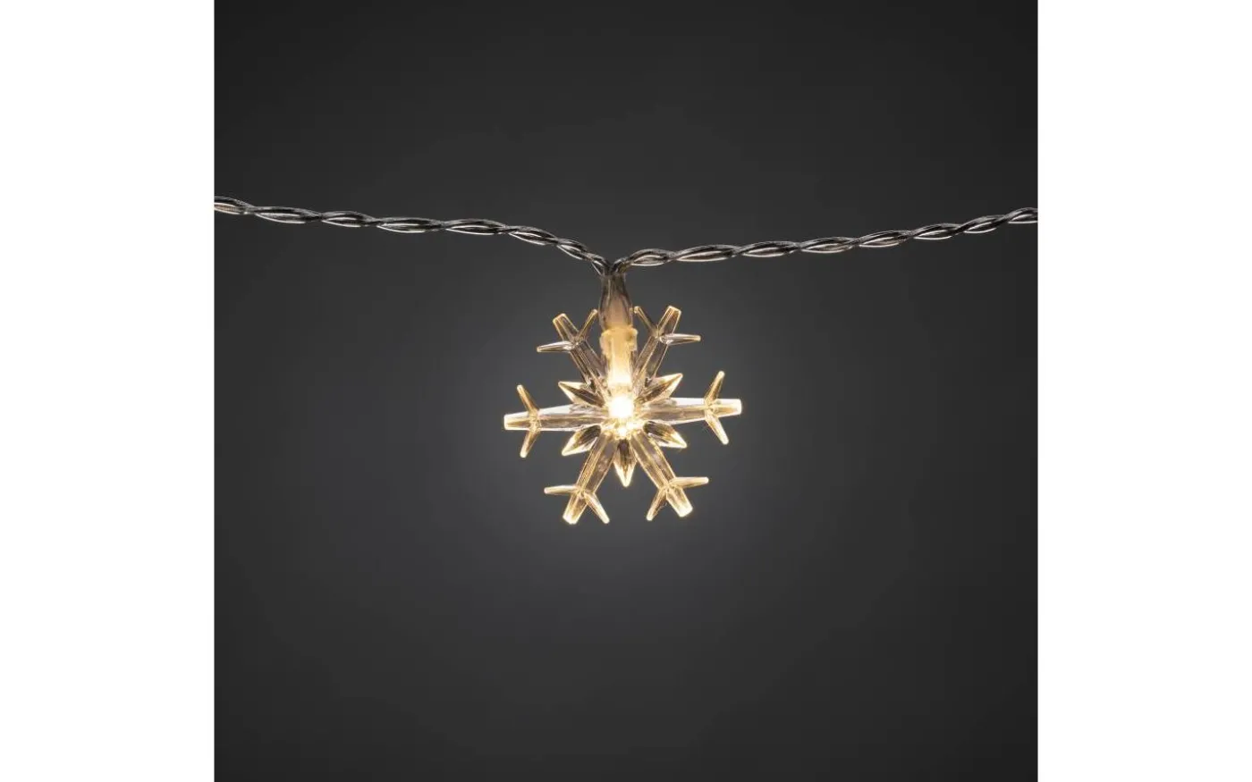 Ljusgardin Med 44st Snöflingor 125cm Varmvit IP44