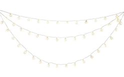 Ljusgardin Med 44st Snöflingor 125cm Varmvit IP44