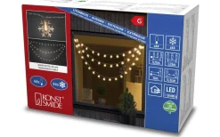 Ljusgardin Med 44st Snöflingor 125cm Varmvit IP44