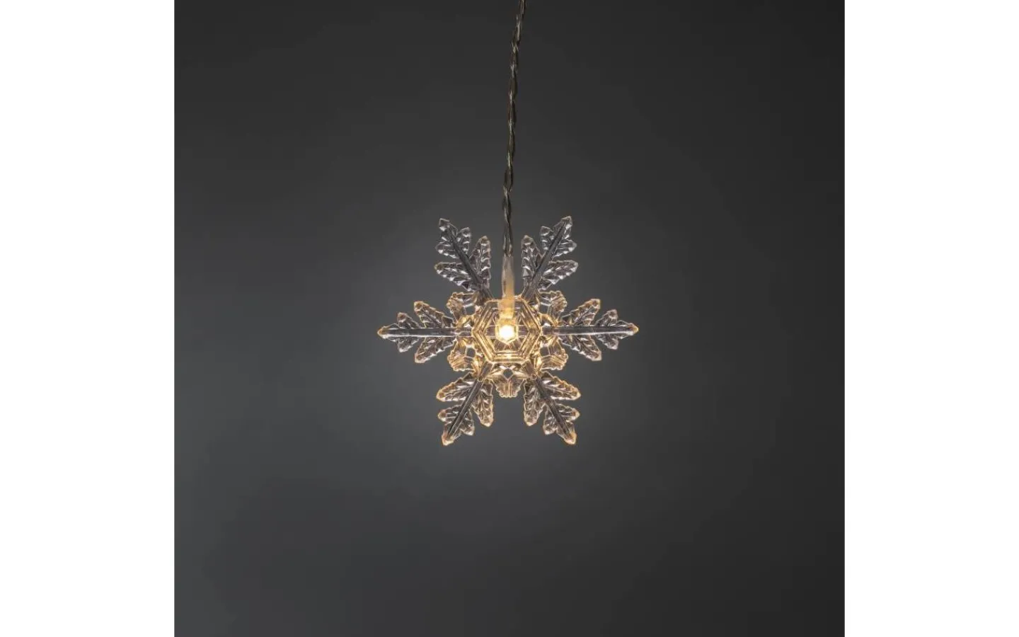 Ljusgardiner Och Istappsslingor<Konstsmide Ljusgardin Med 12st Snöflingor 140cm Varmvit IP44