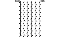 Star Trading Ljusgardin System LED 1x2m Amber Svart Kabel* System Led Startrading
