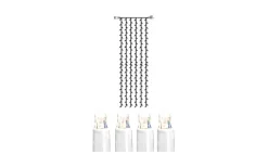 System Led Startrading<Star Trading Ljusgardin System LED 1x4m Kallvit Vit Kabel